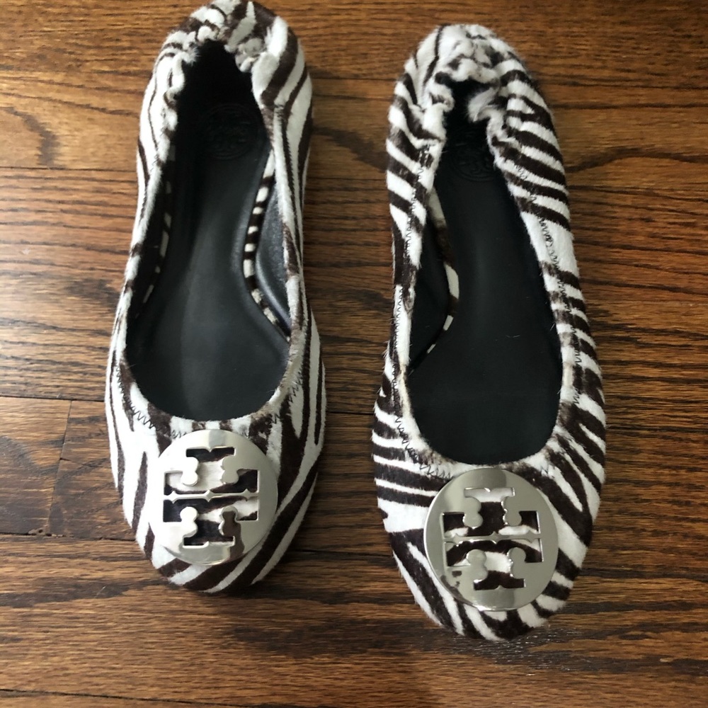 Tory Burch animal print flats
